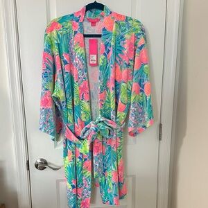 NWT L/XL Lilly Pulitzer Elaine Robe multi swizzle in reduced